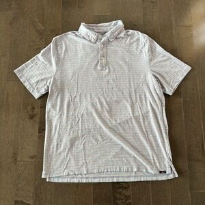 Faherty Mens Movement Striped Polo Preppy Business Casual Nautical Blue Red XL